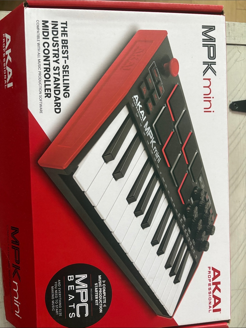 MPK mini Compact MIDI Keyboard Controller — Red and Black
